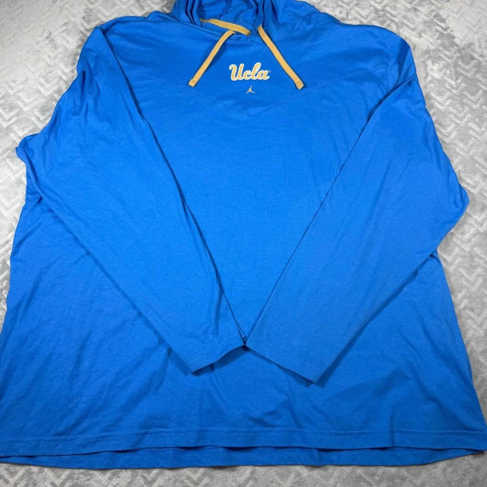 Jordan UCLA Bruins Hoodie Mens 3XL Blue‎ Excellent Long Sleeve T-Shirt On-Field